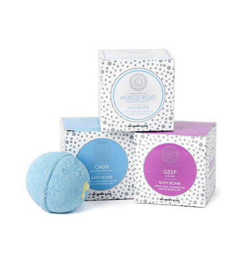 CBD infused bath bomb boxes with logo
